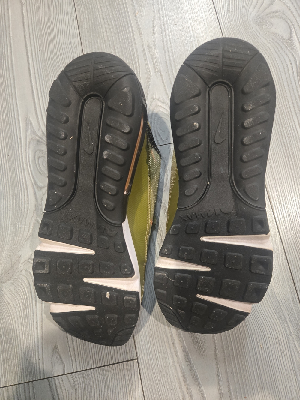Nike Womens's Olive Green & Neon Orange Air-Style Sneakers - Picture 5 of 5